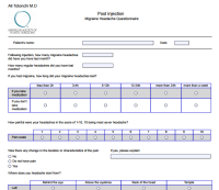 Post-Injection Migraine Questionnaire